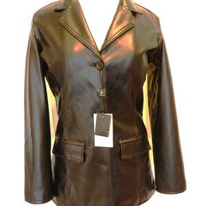 E A  Italy Style Last Collection Men's Faux Leather Jacket